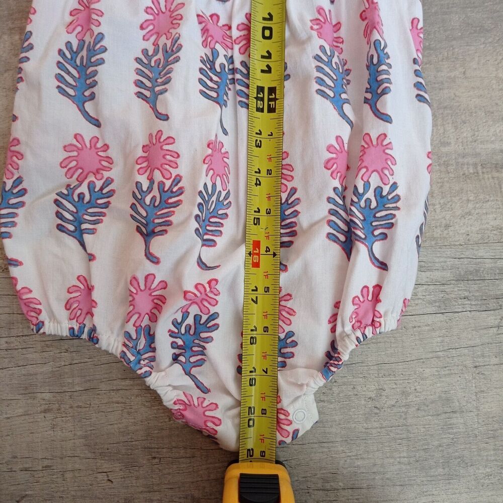 New OLIPHANT Little Girls' Baby Ruffle Bubble Romper Baby Size 6-12 M White - Picture 7 of 8